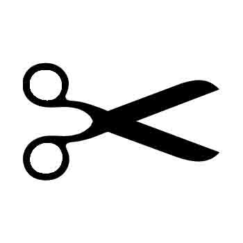 Hair Dressers Scissors Iron on Decal